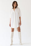 SIMPLE WRAP DRESS MADEIRA - WHITE