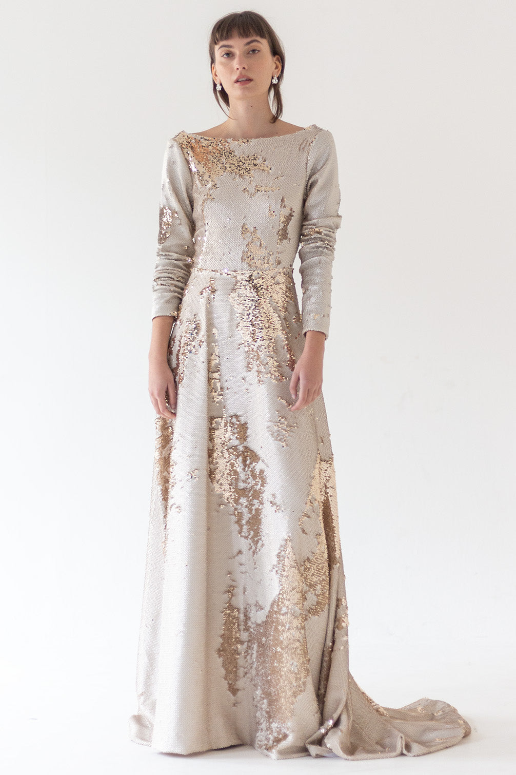 PEARL DRESS WITH LONG SLEEVES