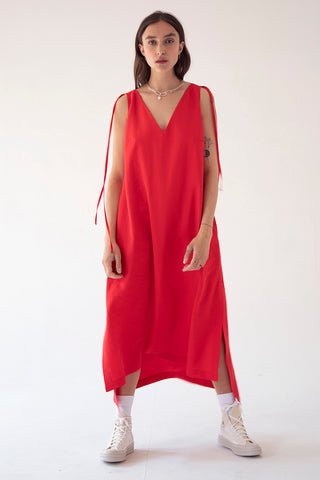 OCCASION WRAP DRESS WITH TRAIL