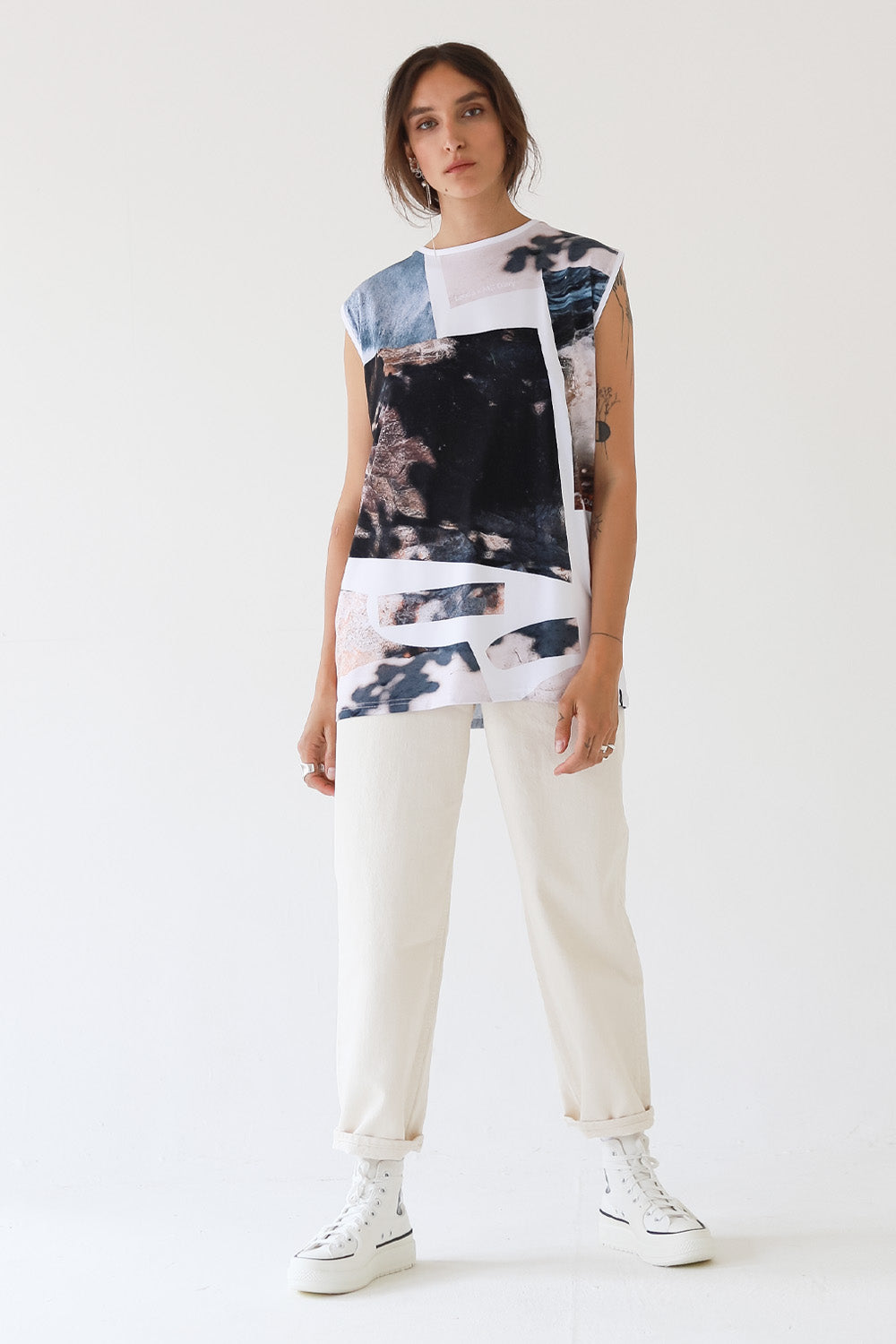 LEEDA x MC DIARY TOP - MIX PRINT