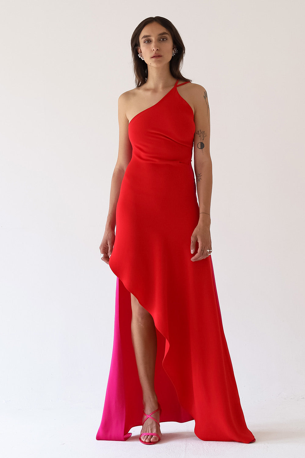 EXCLUSIVE DRESS RED&MAGENTA