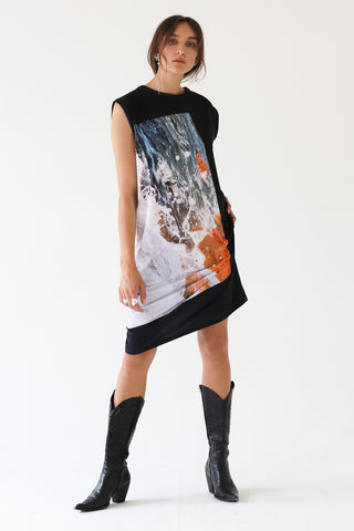 DRESS "TOUCH ME" PRINT WITH LONG SLEEVES
