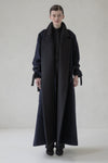 DOUBLE COLOUR CASHMERE COAT "DARK SKY"