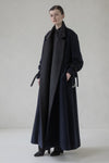 DOUBLE COLOUR CASHMERE COAT "DARK SKY"