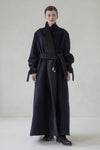 DOUBLE COLOUR CASHMERE COAT "DARK SKY"