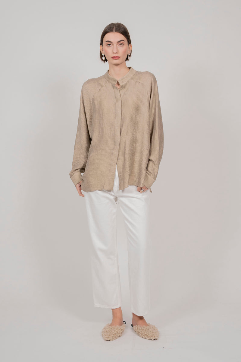SHIRT VISCOSE BEIGE