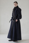 DOUBLE COLOUR CASHMERE COAT "DARK SKY"