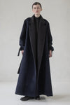 DOUBLE COLOUR CASHMERE COAT "DARK SKY"