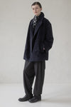 OVERSIZED CASHMERE COAT (NAVY BLUE)