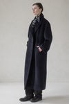 OVERSIZED CASHMERE COAT MAXI (NAVY BLUE)