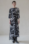 SILK MAXI DRESS WITH BELT