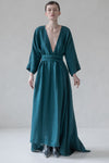 SILK MAXI DRESS WITH BELT