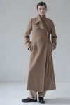 LONG WOOL TIE COAT (CAMEL)