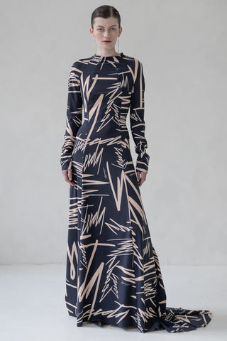 SILK MAXI DRESS WITH BELT