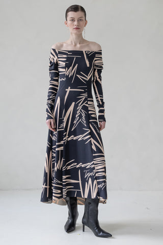 SILK MAXI DRESS WITH BELT