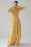 TWIN SET SILK MAXI DRESS (YELLOW)