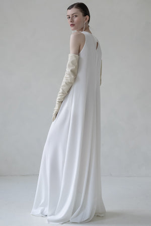 TWIN SET SILK MAXI DRESS (WHITE)