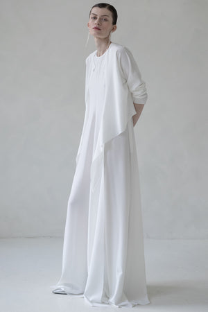 TWIN SET SILK MAXI DRESS (WHITE)