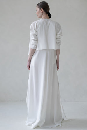 TWIN SET SILK MAXI DRESS (WHITE)