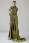 SILK MAXI DRESS WITH BELT