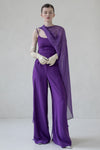 SILK CAPE (VIOLET, BLACK, RED)