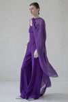 SILK CAPE (VIOLET, BLACK, RED)