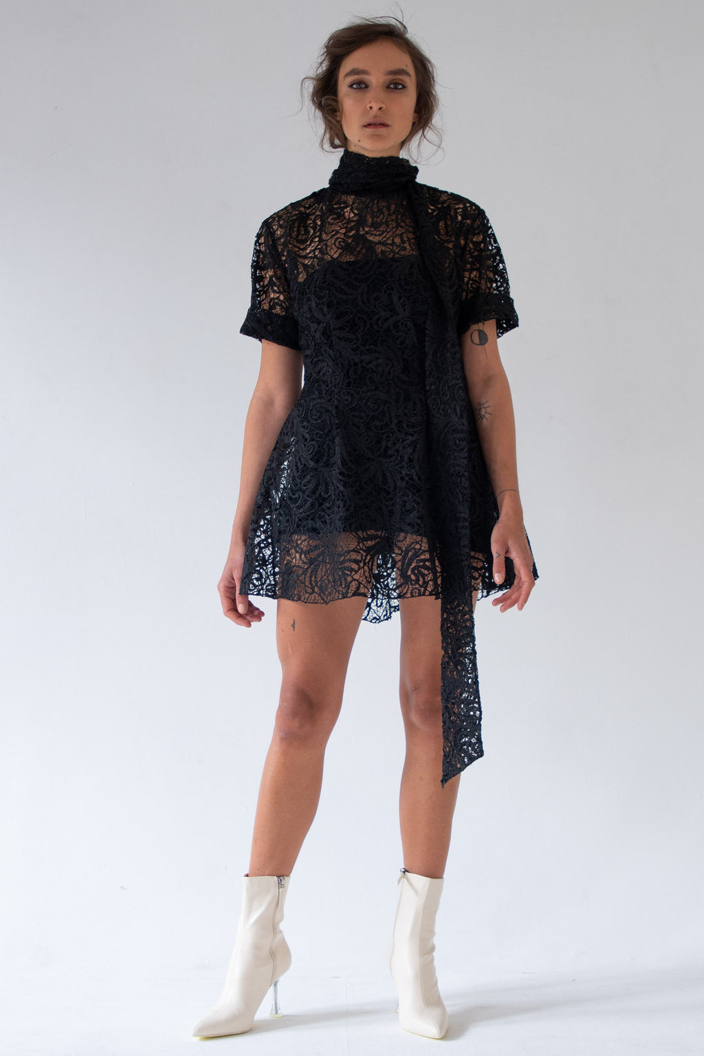 MINI LACE DRESS - BLACK - RENTAL