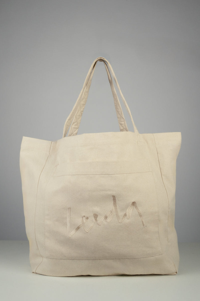 COTTON BAG - MAXI - BEIGE - LOGO