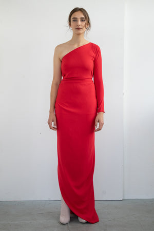 ONE SLEEVE WRAP DRESS RENTAL