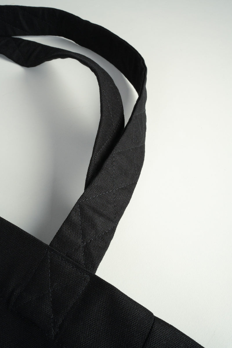 COTTON BAG - MAXI - BLACK, LOGO