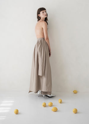 COTTON SKIRT MAXI - SAND