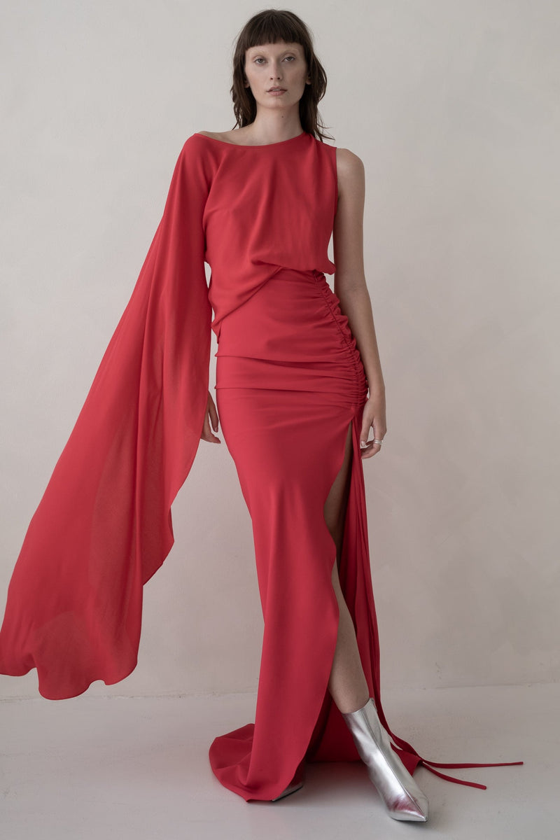 TOP AND SKIRT ODETA MAXI - RED