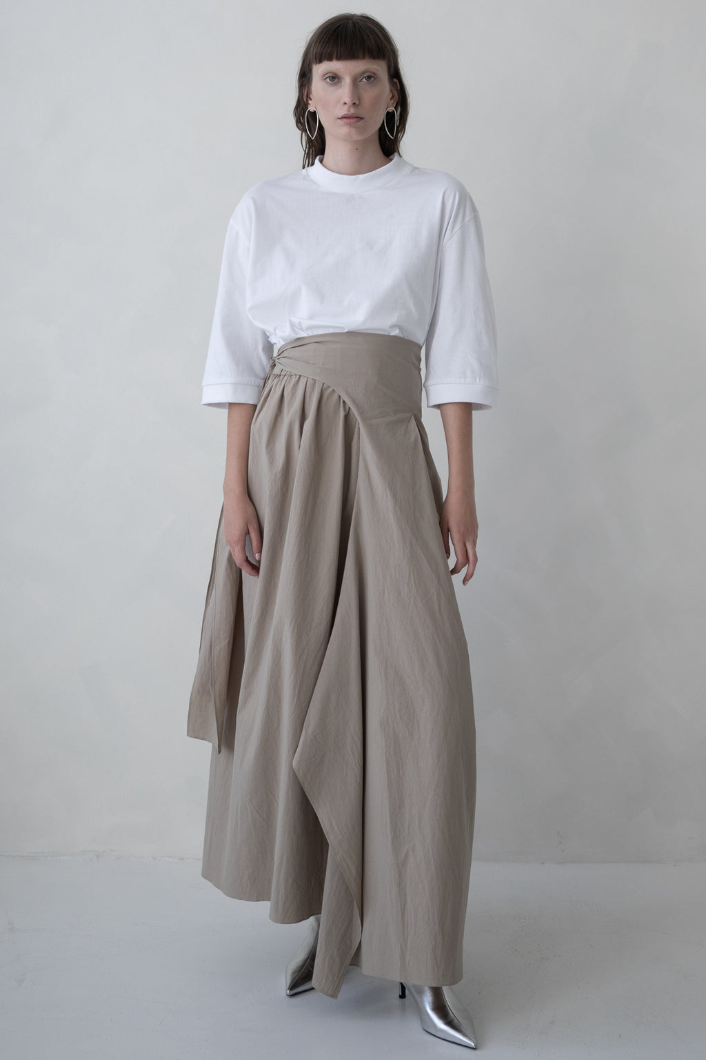 COTTON SKIRT MAXI - SAND, BLACK, LILAC