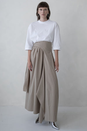 COTTON SKIRT MAXI - SAND