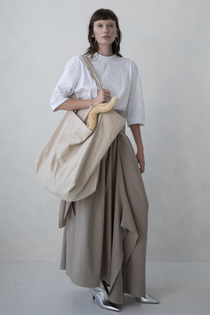 COTTON SKIRT MAXI - SAND