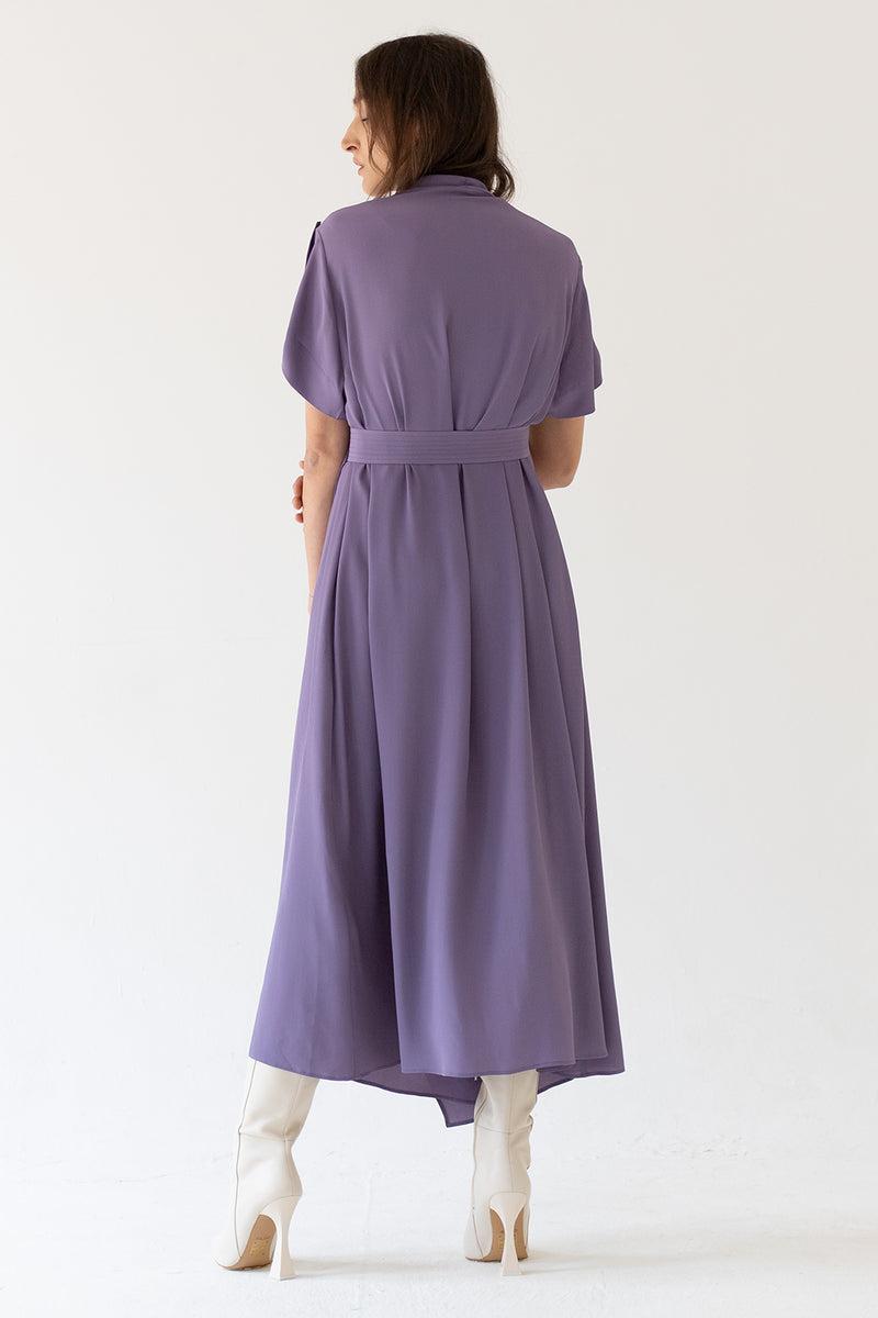 SIMPLE WRAP DRESS - VIOLET