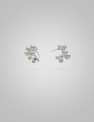 MARKÉTA RICHTEROVÁ - ROUND PURITY EARRINGS (Ag 925/1000, pearls)