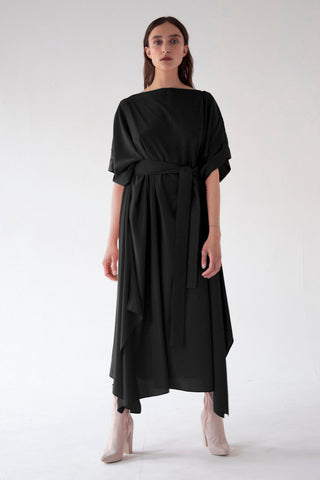 MAXI LACE DRESS – BLACK