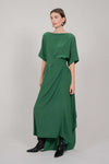 SILK DRESS KNOT LONG (GREEN)