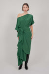 SILK DRESS KNOT LONG (GREEN)