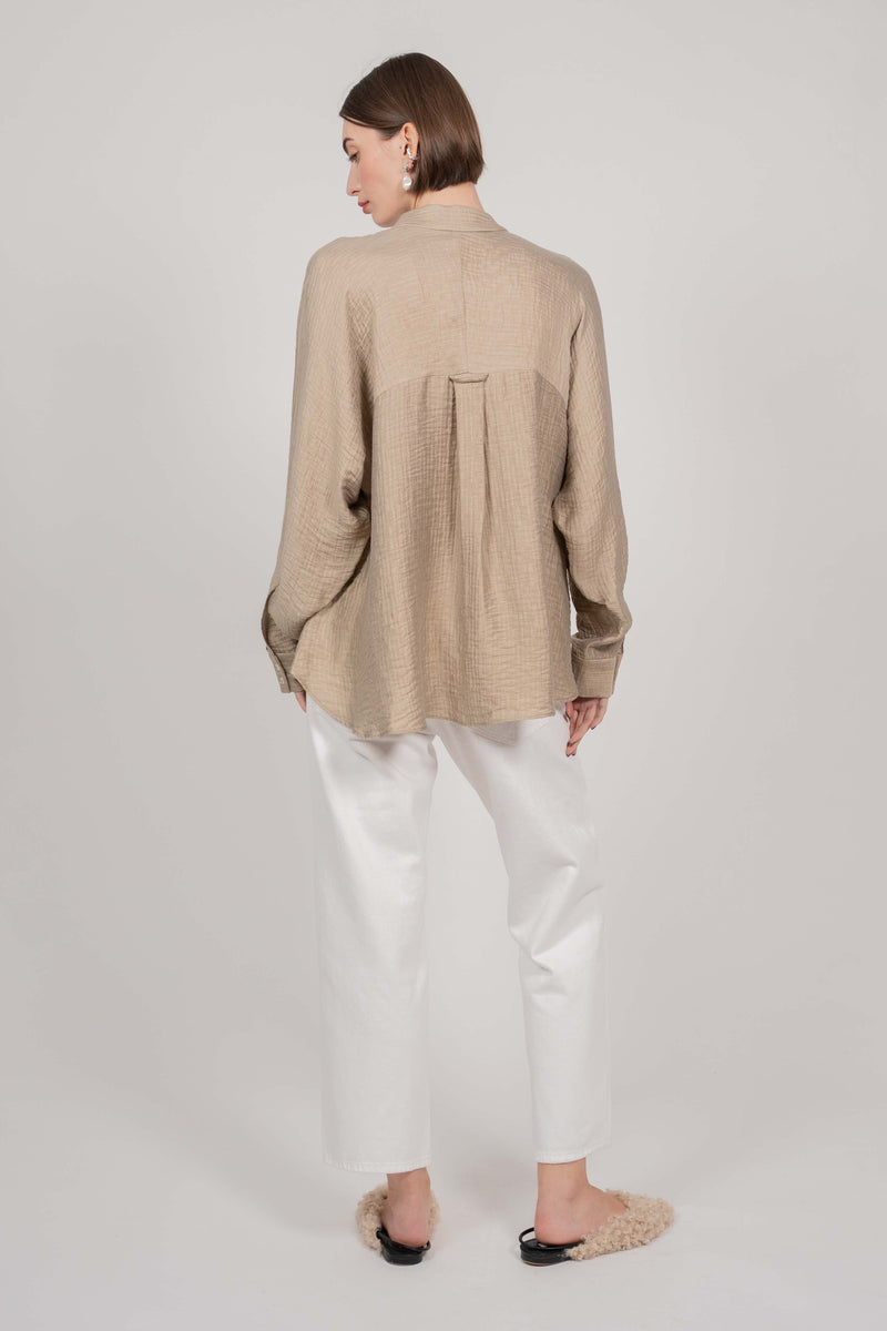 SHIRT VISCOSE BEIGE