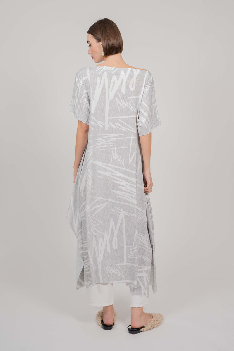 DRESS KNOT GREY PRINT