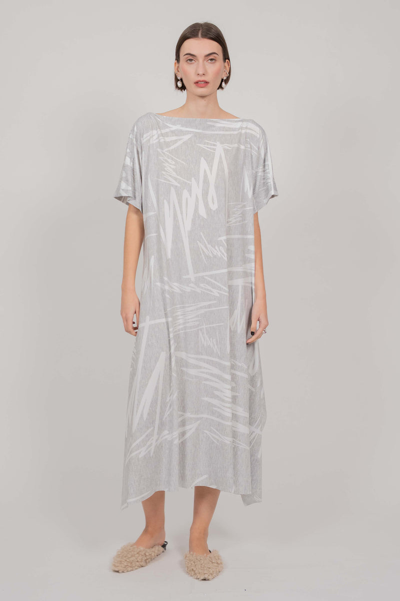 DRESS KNOT GREY PRINT