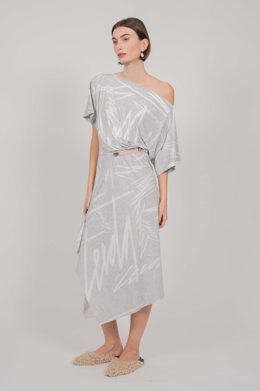 DRESS KNOT GREY PRINT