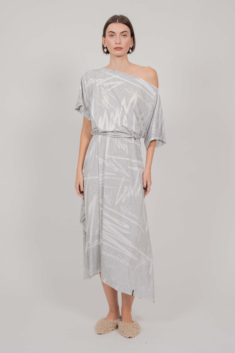 DRESS KNOT GREY PRINT