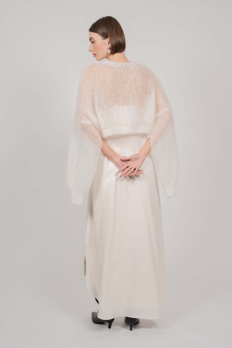 HAND-KNITED SWEATER  CLOUDS (IVORY)