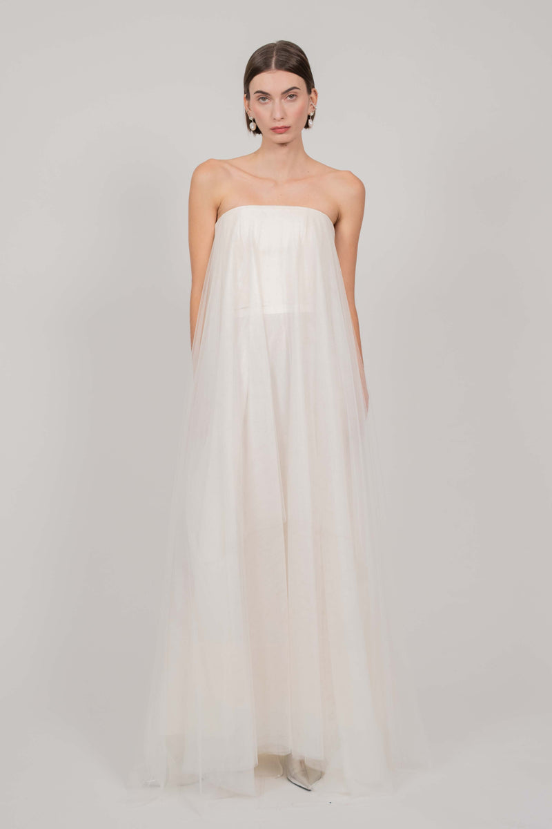 SEMITRANSPARENT DRESS (IVORY)