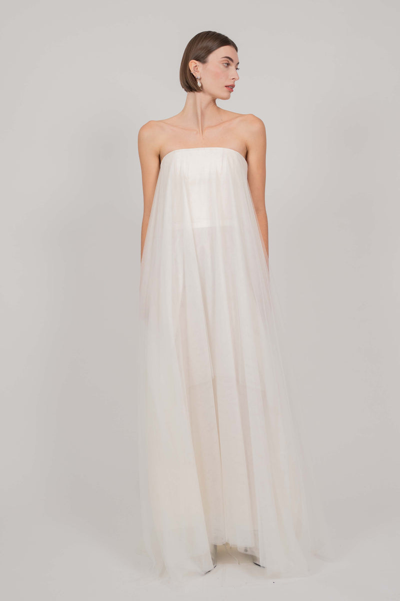 SEMITRANSPARENT DRESS (IVORY)