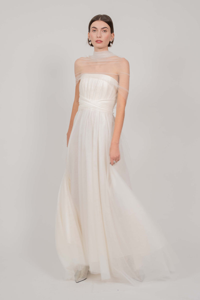 SEMITRANSPARENT DRESS (IVORY)