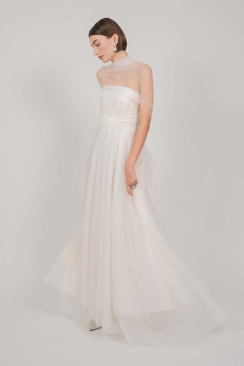 SEMITRANSPARENT DRESS (IVORY)